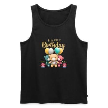 Happy Birthday For Kids - Men's Premium Organic Tank Top - black - Front - Michal (187cm)