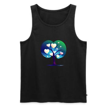 Valentinstag Hochzeit Liebe Verlobung Muttertag - Männer Premium Bio Tank Top - Schwarz - Vorne - Michal (187cm)