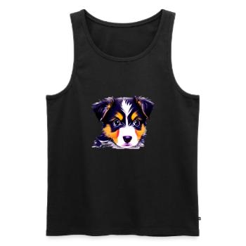 Dog Love Dogs Dog Berger Dog Propriétaire de chien - Débardeur bio Premium Homme - noir - Devant - Michal (187cm)