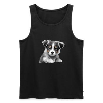 Dogs Dog owners German Shepherds Dog owners Dog owners - Men's Premium Organic Tank Top - black - Front - Michal (187cm)