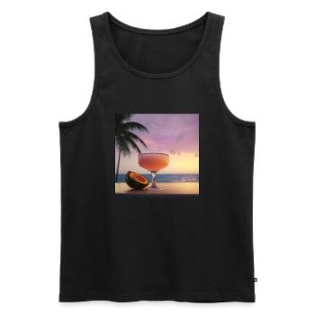 Cocktail 3 Geschenk - Männer Premium Bio Tank Top - Schwarz - Vorne - AI Model Male 178 light (178cm)