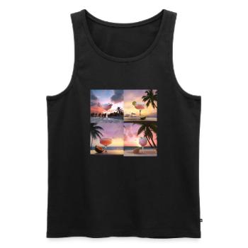 Cocktails Geschenk - Männer Premium Bio Tank Top - Schwarz - Vorne - AI Model Male 178 light (178cm)