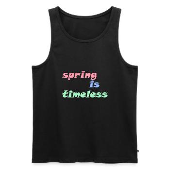 Spring is Timeless - Men's Premium Organic Tank Top - black - Front - AI Model Male 178 light (178cm)