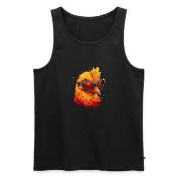 Cooles Hühnchen - Männer Premium Bio Tank Top - Schwarz - Vorne - Michal (187cm)