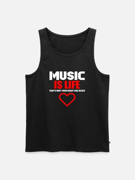life music logo - Men's Premium Organic Tank Top - black