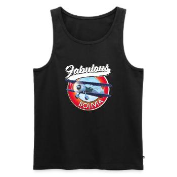 Fabelhaftes Bolivien-Reiselogo - Männer Premium Bio Tank Top - Schwarz - Vorne - Michal (187cm)
