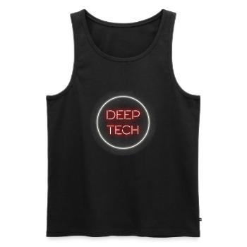 DEEP TECH - Men's Premium Organic Tank Top - black - Front - AI Model Male 178 light (178cm)