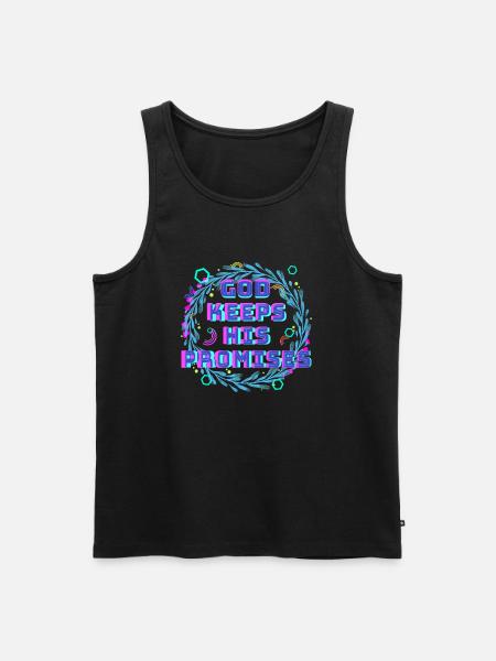 God Keeps His Promises 2 - Men's Premium Organic Tank Top - black