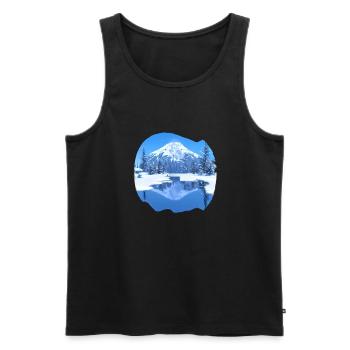 Skiing Ski Skiing Outfit Ski Design Skiers - Men's Premium Organic Tank Top - black - Front - AI Model Male 178 light (178cm)
