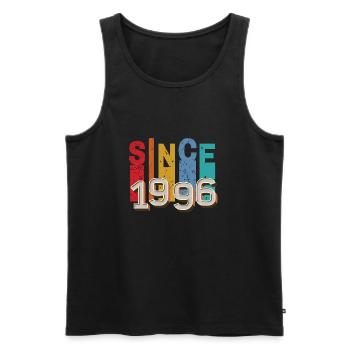 Since 1996 retro - Men's Premium Organic Tank Top - black - Front - AI Model Male 178 light (178cm)