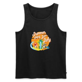 T-shirt sommer urlaub niedlich plaudern surfen - Männer Premium Bio Tank Top - Schwarz - Vorne - AI Model Male 178 light (178cm)