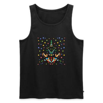 Henne und Hahn - Männer Premium Bio Tank Top - Schwarz - Vorne - Michal (187cm)
