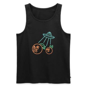 Orange juicer Ufo - Men's Premium Organic Tank Top - black - Front - AI Model Male 178 light (178cm)