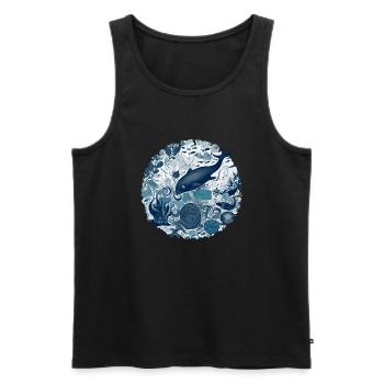 Wonders of the Ocean - Men's Premium Organic Tank Top - black - Front - AI Model Male 178 light (178cm)