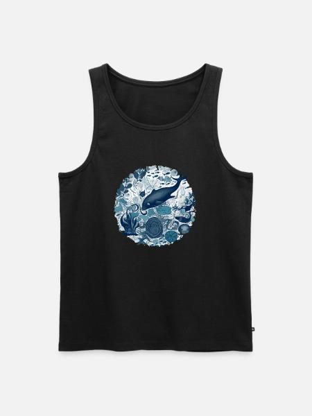 Wunder des Ozeans - Männer Premium Bio Tank Top - Schwarz