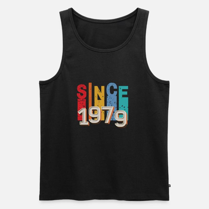 Seit 1979 retro - Männer Premium Bio Tank Top - Schwarz