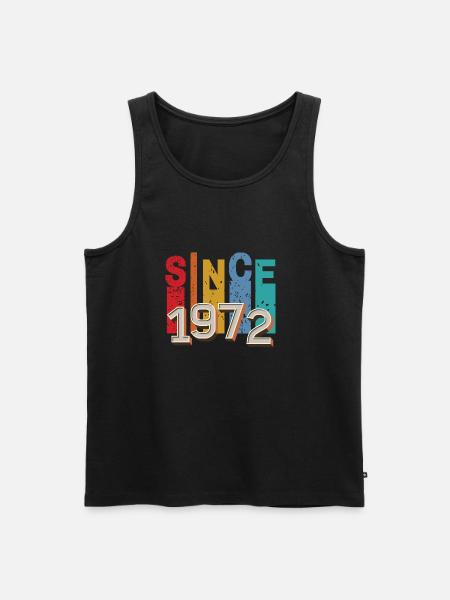 Since 1972 retro - Men's Premium Organic Tank Top - black
