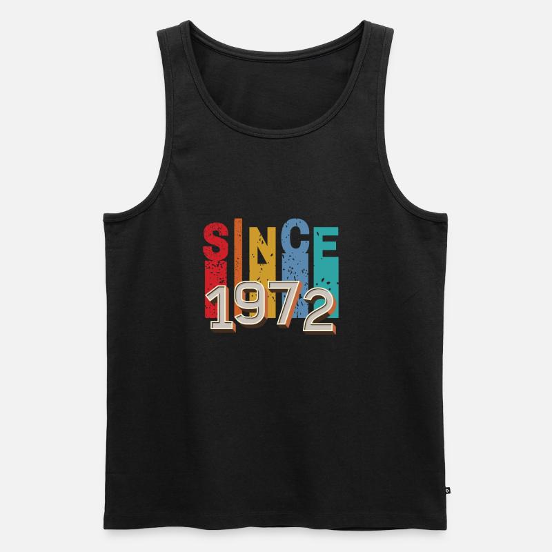 Seit 1972 retro - Männer Premium Bio Tank Top - Schwarz