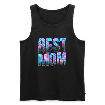 Bester Muttertag - Männer Premium Bio Tank Top - Schwarz - Vorne - AI Model Male 178 light (178cm)
