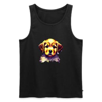 Golden Retriever Dog Owner Dog Puppy - Débardeur bio Premium Homme - noir - Devant - Michal (187cm)