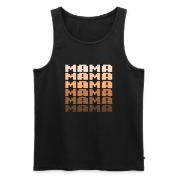 MAMA Retro Schriftzug - Männer Premium Bio Tank Top - Schwarz - Vorne - Michal (187cm)