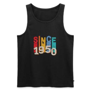 Since 1950 retro - Men's Premium Organic Tank Top - black - Front - Michal (187cm)