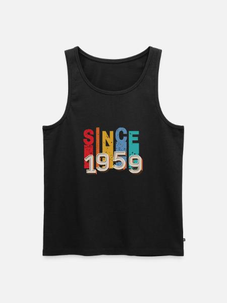 Since 1959 retro - Men's Premium Organic Tank Top - black