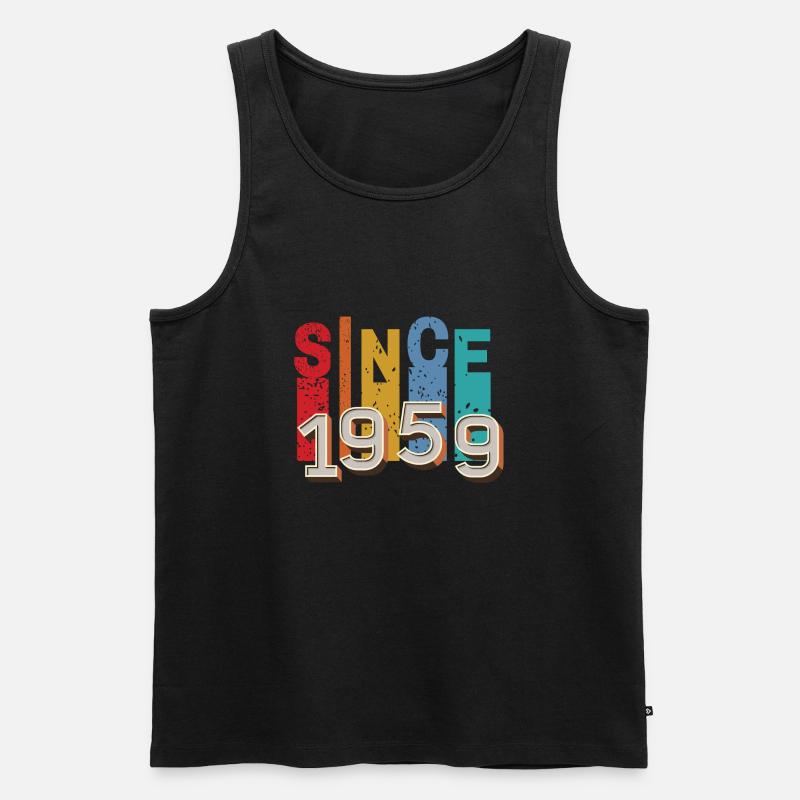 Seit 1959 retro - Männer Premium Bio Tank Top - Schwarz