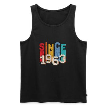 Seit 1960 retro - Männer Premium Bio Tank Top - Schwarz - Vorne - AI Model Male 178 light (178cm)