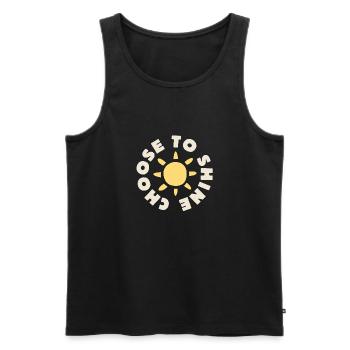 choose to shine - Men's Premium Organic Tank Top - black - Front - AI Model Male 178 light (178cm)