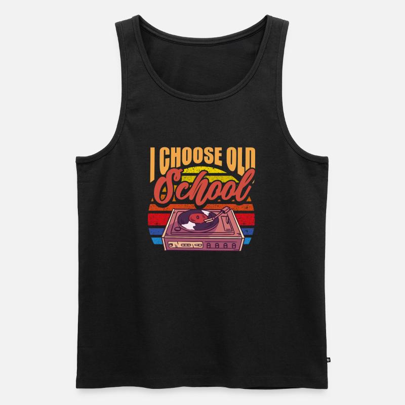 I choose old school - Männer Premium Bio Tank Top - Schwarz