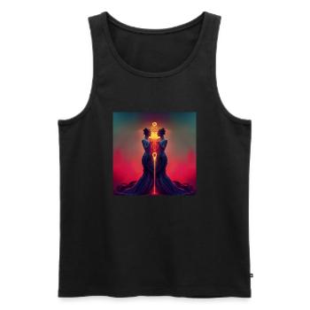 Gemini - Men's Premium Organic Tank Top - black - Front - AI Model Male 178 light (178cm)