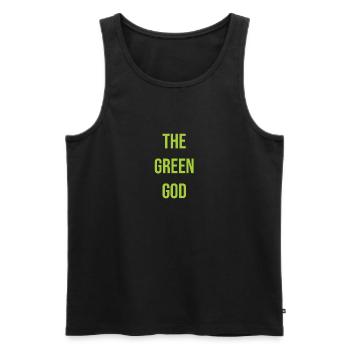 Der Grüne Gott - Le Dieu vert - Le dieu vert - Débardeur bio Premium Homme - noir - Devant - AI Model Male 178 light (178cm)