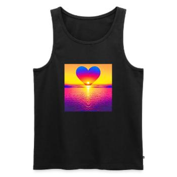You are my love - Men's Premium Organic Tank Top - black - Front - AI Model Male 178 light (178cm)