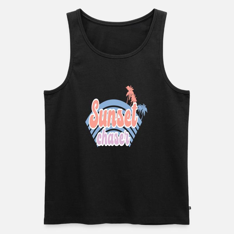 Sunset Chaser - Männer Premium Bio Tank Top - Schwarz