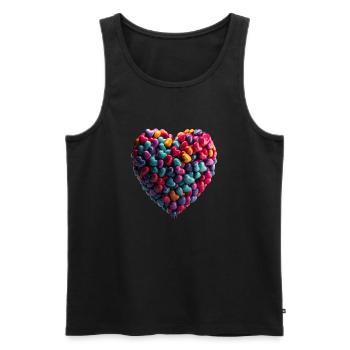 Eine Liebeserklärung muss nicht perfekt sein - Männer Premium Bio Tank Top - Schwarz - Vorne - AI Model Male 178 light (178cm)
