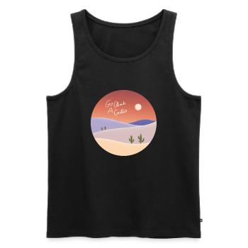 Go climb a cactus - Débardeur bio Premium Homme - noir - Devant - Michal (187cm)