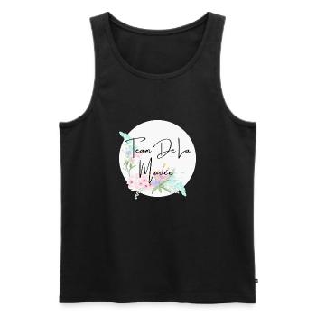 Team de la mariée floral - Débardeur bio Premium Homme - noir - Devant - Michal (187cm)