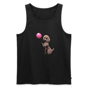 Pudelwelpe Hundewelpe Pudel Hundeliebe Hundehalter - Männer Premium Bio Tank Top - Schwarz - Vorne - Michal (187cm)