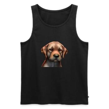 Labrador Retriever Labradorbesitzer Hundewelpe - Männer Premium Bio Tank Top - Schwarz - Vorne - Michal (187cm)
