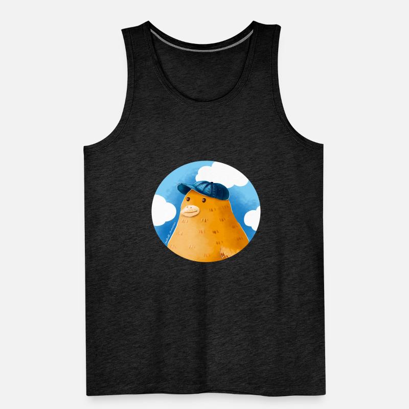 Duck with hat Men's Premium Organic Tank Top