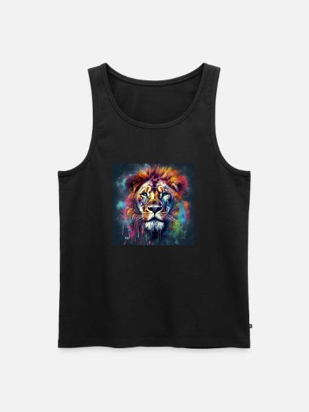 L'ÂME DU LION - Débardeur bio Premium Homme - noir