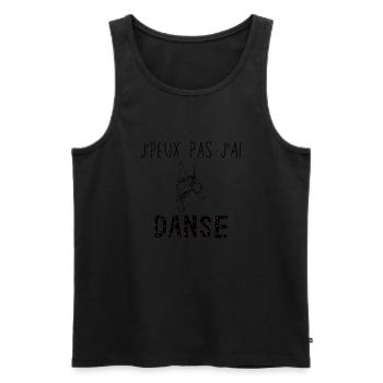 J Peux Pas J ai Danse - Débardeur bio Premium Homme - noir - Devant - Michal (187cm)