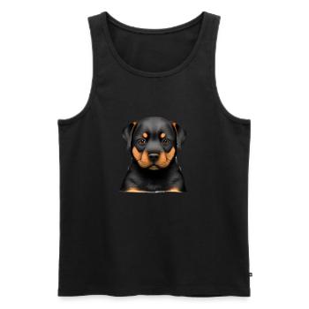 Chiot Chiens Rottweiler Chien Rottweiler Chiot - Débardeur bio Premium Homme - noir - Devant - Michal (187cm)