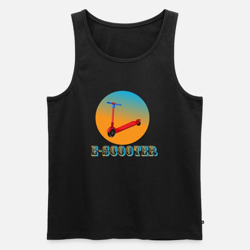 E-Scooter Roller Scooter - Männer Premium Bio Tank Top - Schwarz