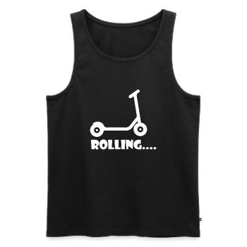 E-Scooter Roller Scooter - Männer Premium Bio Tank Top - Schwarz - Vorne - Michal (187cm)