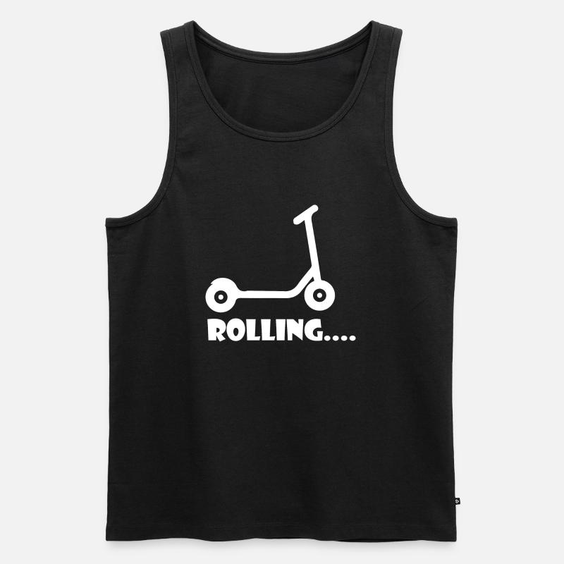 E-Scooter Roller Scooter - Männer Premium Bio Tank Top - Schwarz