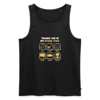 BOXING IN SPARE TIME - Men's Premium Organic Tank Top - black - Front - Michal (187cm)