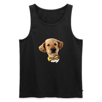 Propriétaires de chiens Golden Retriever chiots chiens - Débardeur bio Premium Homme - noir - Devant - Michal (187cm)