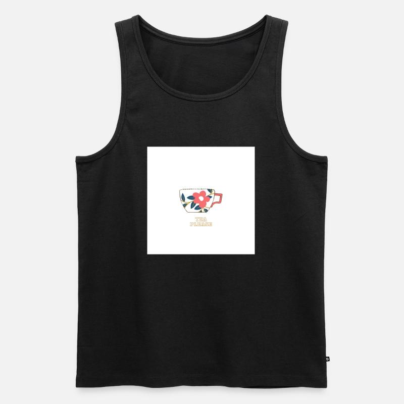 Tee bitte - Männer Premium Bio Tank Top - Schwarz